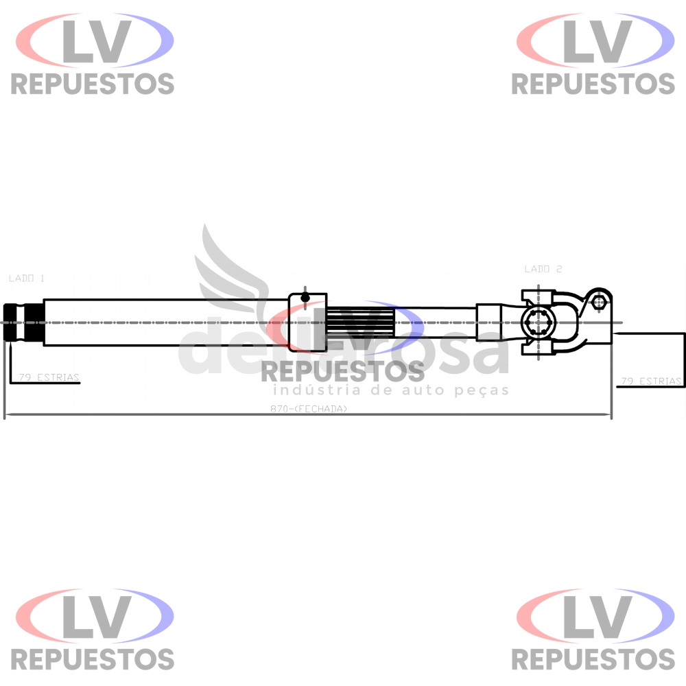 COLUMNA DE DIRECCION SC-124 CABINA ALTA DELARROSA