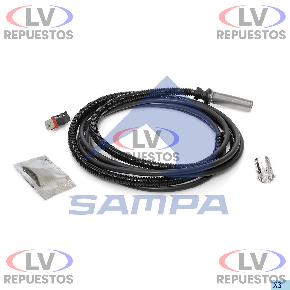 SENSOR FRENO ABS S4/S5 3490MM RECTO SAMPA