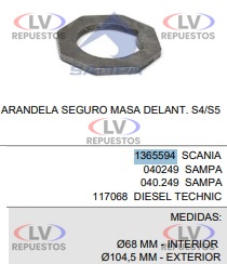 ARANDELA SEGURO MASA DT SC S4/S5 SAMPA