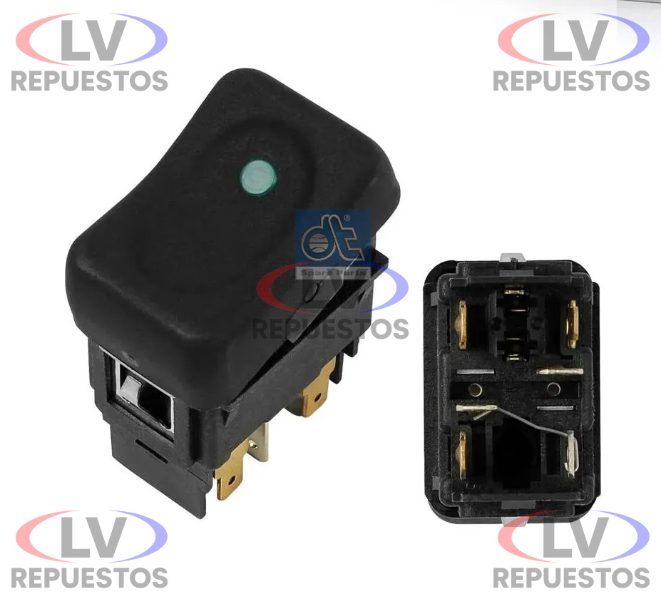 BOTON DE LUZ C/ INDICADOR VERDE SC-113 DIESEL TECHNIC
