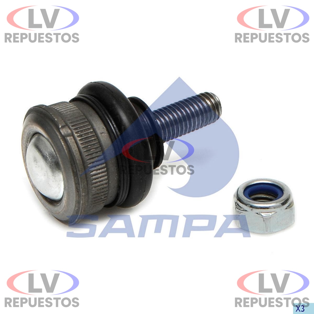 ROTULA MU�EQUIN PALANCA DE CAMBIO REDONDO SC-124 SAMPA
