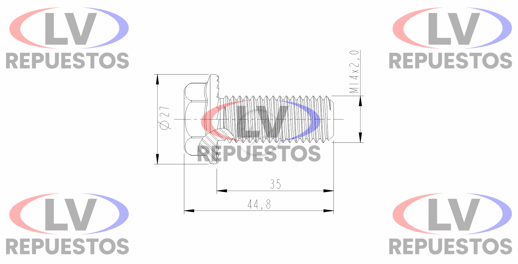 TORNILLO DE FIJACION PERNO REY BRIGADO 20 ZM