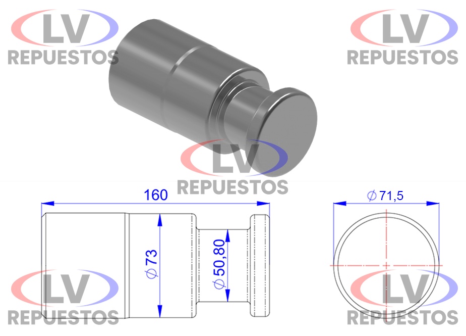 PERNO REY SOLDABLE DE 160MM OLIVO