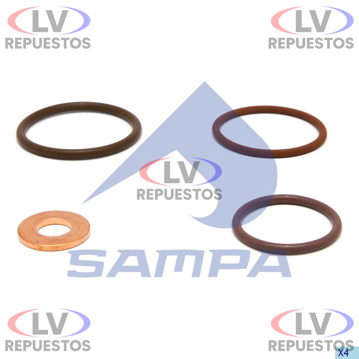 KIT REPARO ANILLO PICO INYECTOR PARCIAL PDE S4/S5 SAMPA