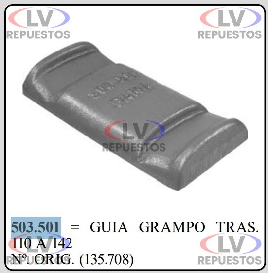 ASIENTO DE GRAMPA ELASTICO DE 90MM TR SC110 FAMA