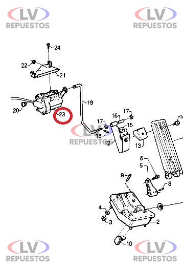 SENSOR DE PEDAL ACELERADOR SC-113/143 SCANIA USADO
