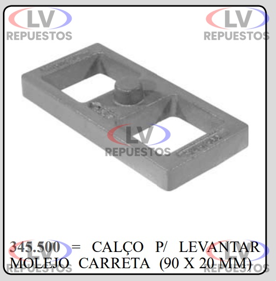 CALCE PARA LEVANTAR MAZO ELASTICO CARRETA 90X20MM FAMA