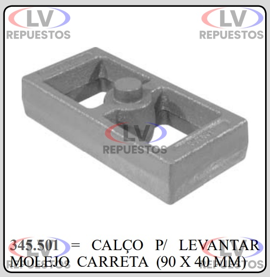 CALCE PARA LEVANTAR MAZO ELASTICO CARRETA 90X40MM FAMA