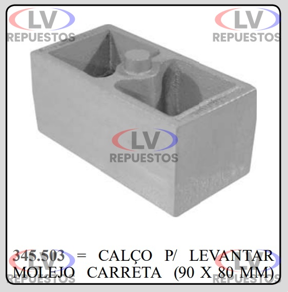 CALCE PARA LEVANTAR MAZO ELASTICO CARRETA 90X80MM FAMA