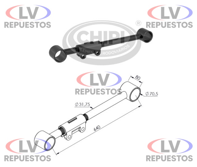 BRAZO TENSOR REGULABLE 640MM TRUCK/GUERRA CHIPI