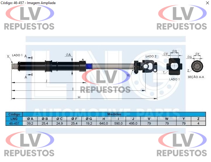 COLUMNA DE DIRECCION SC S4/S5 CABINA BAJA LNG