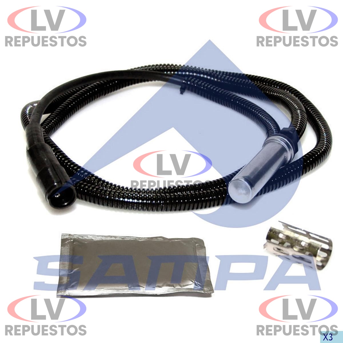 SENSOR FRENO ABS S4/S5 TR LI 1425MM SAMPA