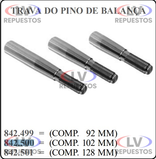 SEGURO CONICO PERNO BALANZA 102X3/4 CARRETA FAMA