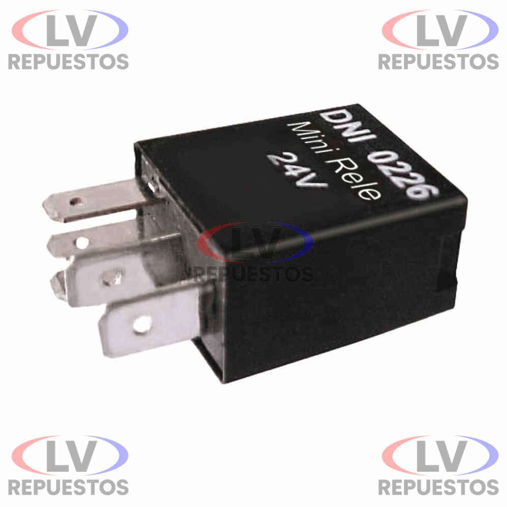 RELAY AUXILIAR 24V 40/30A 5 PATITAS MINI RELE DNI