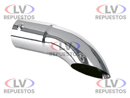 PUNTERA CA�O ESCAPE CROMADO CURVO 4.1/2" 440MM FABBOF