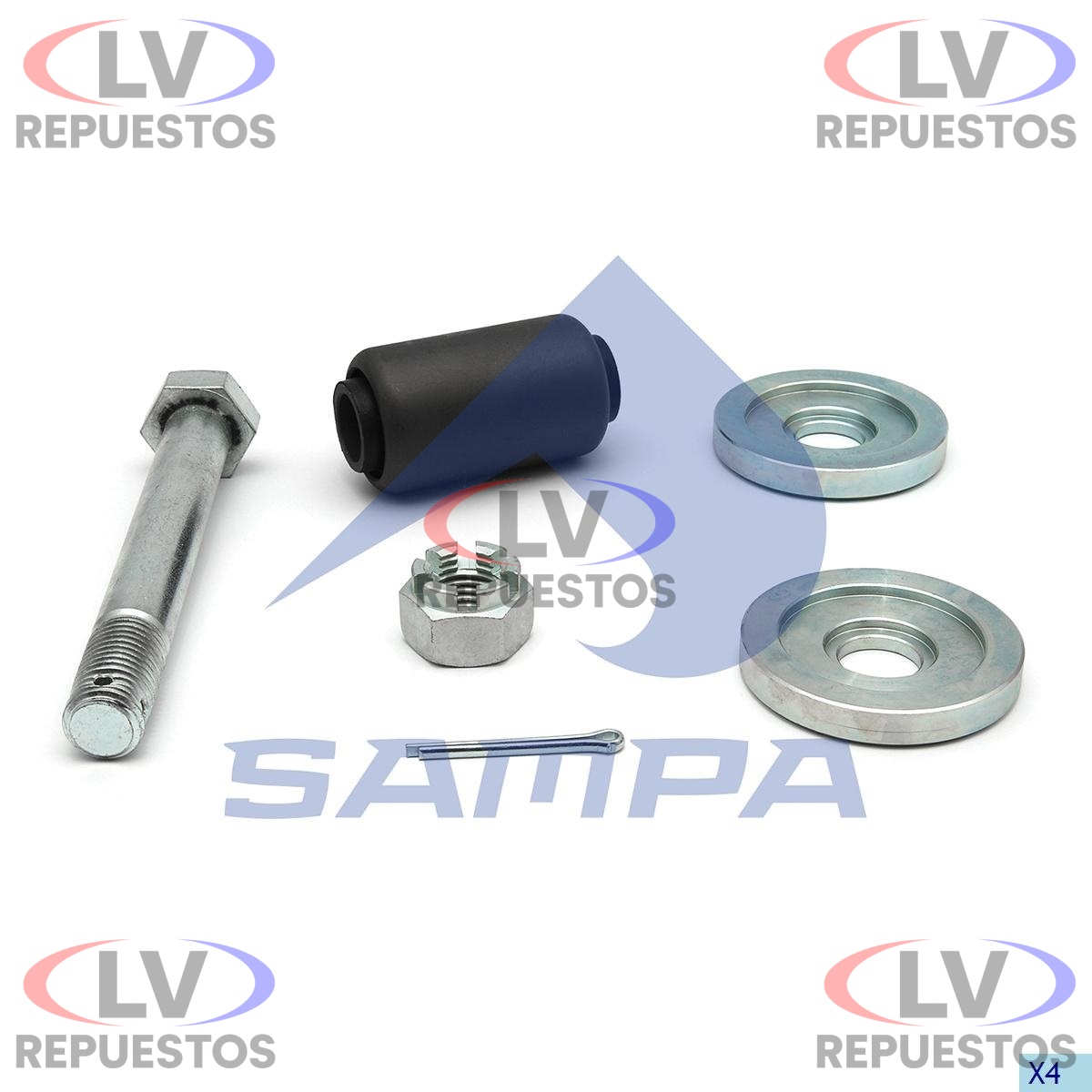 KIT BULON BUJE ELASTICO TR SC113/S4 225MM SUECO C/ BUJE SAMPA