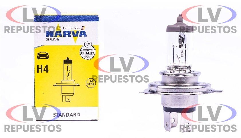 FOCO 12V 60/55W H4 ALTA Y BAJA BASE ESTRELLA NARVA