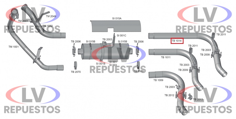 CA�O ESCAPE SALIDA CATALIZADOR LARGO 4.1/2" SC-112/142 FABBOF