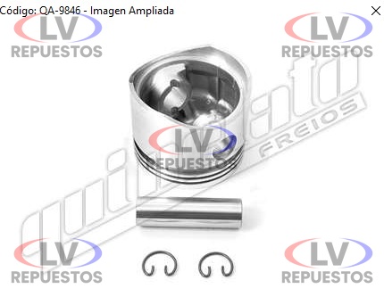 PISTON COMPRESOR AIRE S/ ARO KNORR 75MM 0.25 QUINELATO