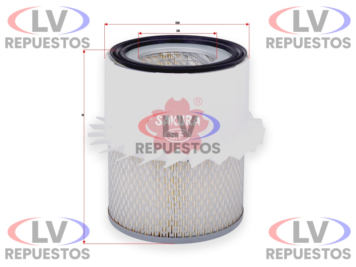 FILTRO AIRE MOTOR L200 AS-1034 SAKURA